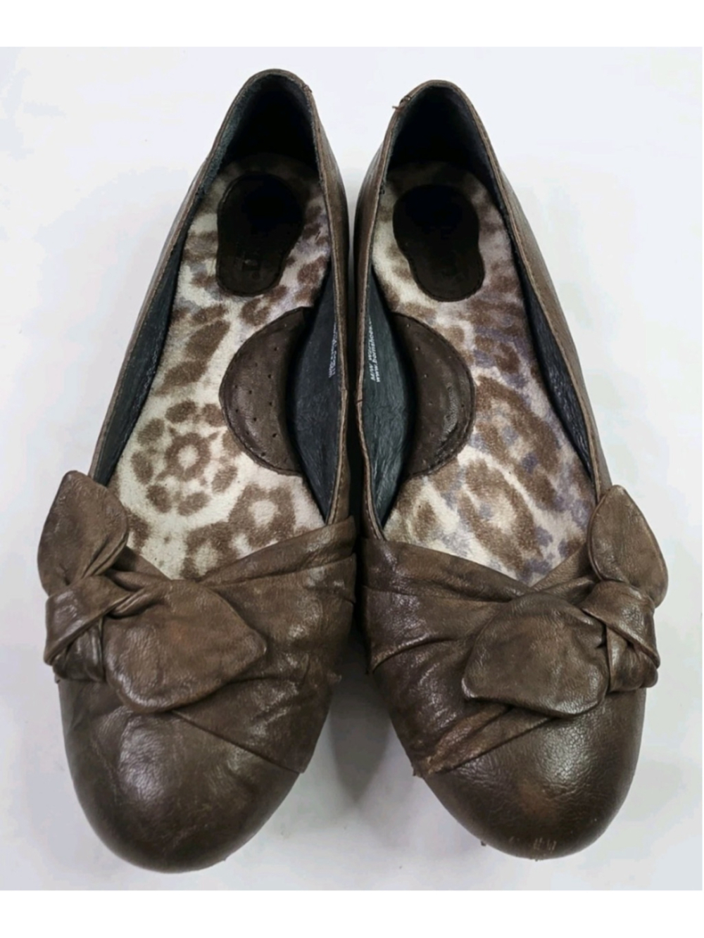 Børn Molly Brown Leather Ballet Flats w Bow Women's Size 7 US